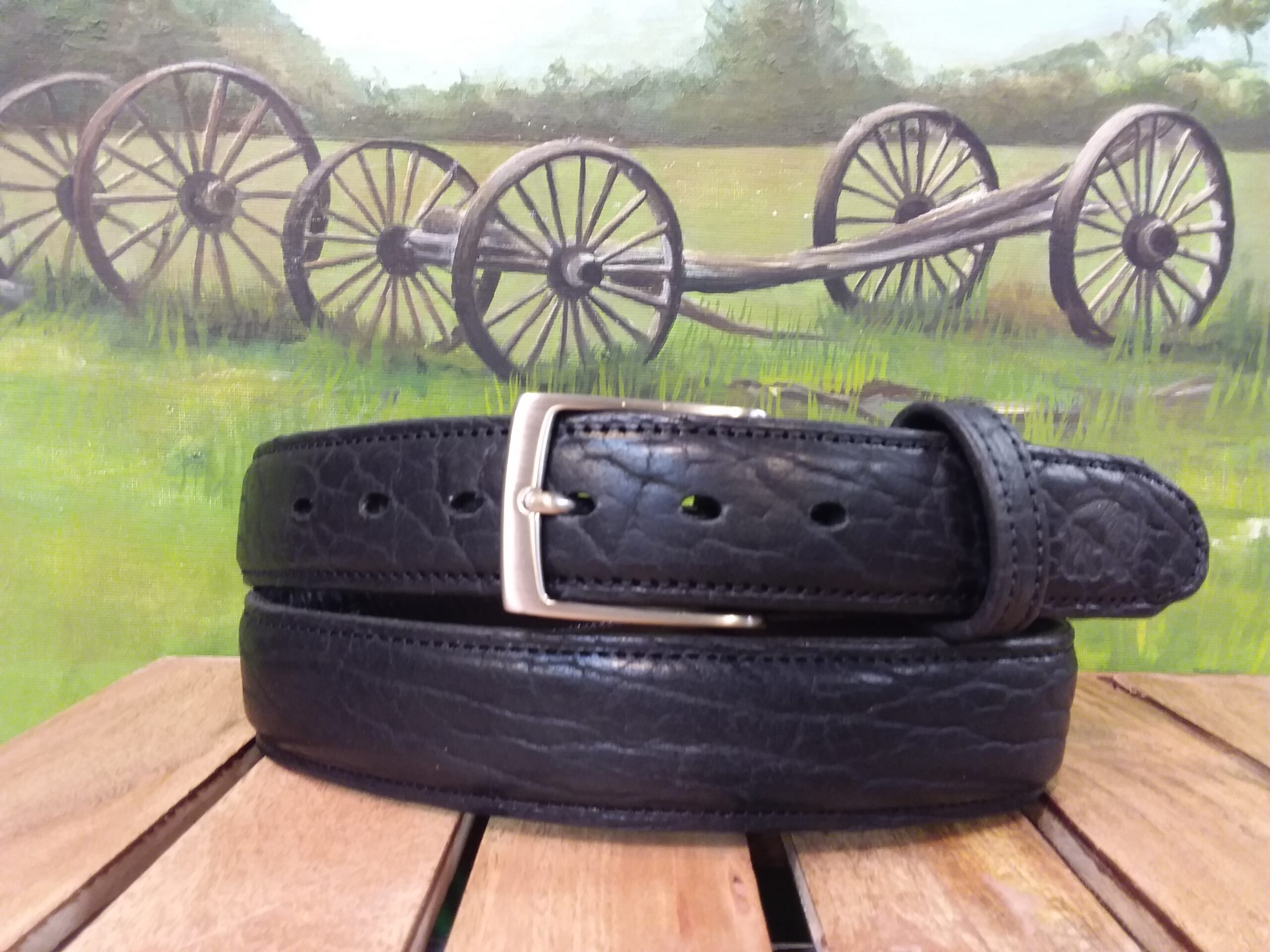 American Bison Leather Belt Cellar Leather