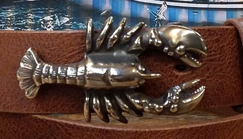 Maine Lobster Buckle in Red Bronze