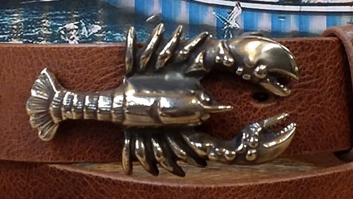 Maine Lobster Buckle in Red Bronze