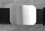Cape Cod Rectangular Plaque Buckle in Brushed Nickel Silver