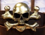 Skull Buckle in Solid Brass