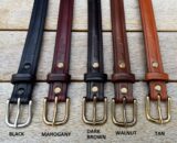 Patriot Hudson Leather Dress Belt Colors in 1" width