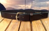 Italian Virgilio Vachetta Castagna Brown 9/10 oz Leather with 1-1/2" Nickel Plate Buckle