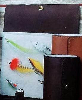Rustic Style Leather Fly Wallet with Double Popper and Sheepskin Shearling  or Foam Lining - Choice of Colours