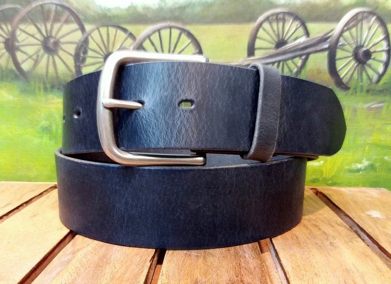 Distressed Waxed Harness Leather Belt in Antique Brown by Torino
