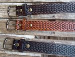 Embossed Braided Leather Belts