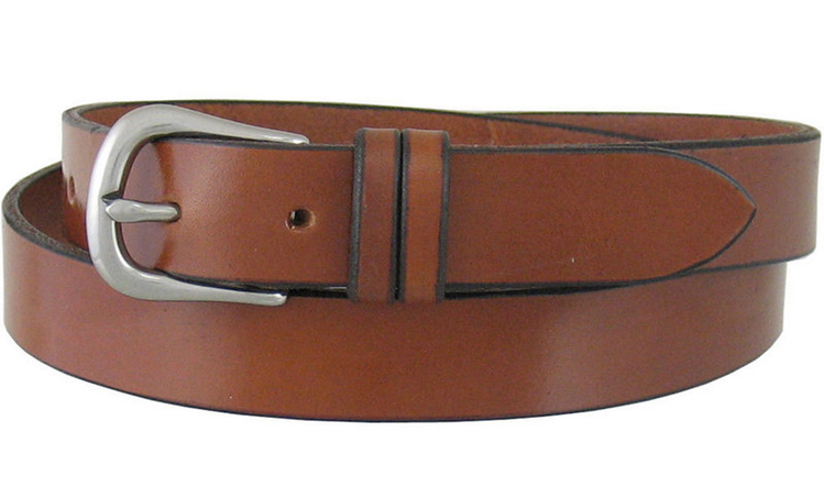 Patriot Hasbrouck Leather Belt in Tan and Nickel Matte