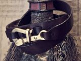 Pelican Hook Leather Sailing Belt in Bronze