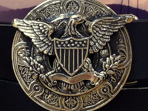 Artisan Handcrafted American Eagle Belt Buckle in Solid Brass Artisan Handcrafted American Eagle Belt Buckle in Solid Brass