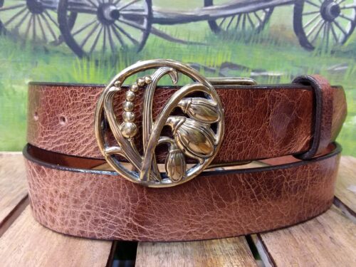 Lilly of the Valley Leather Belt