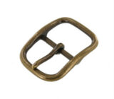 Center Bar Buckle in Antique Brass