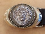 Solid Bass Lion Buckle with Silver Lion