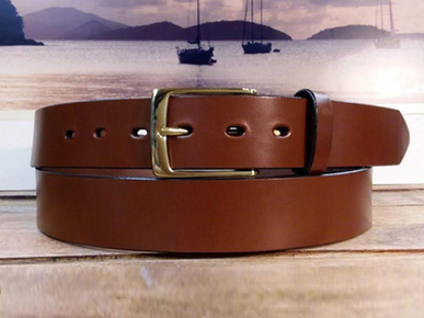Vintage Leather Belt Made in USA Leather Shop