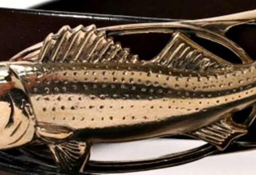 Small Striped Bass Buckle in Red Bronze