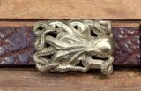 Sea Kraken Octopus Buckle in Solid Brass