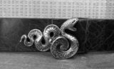 Cobra Snake Buckle 1-1/2" in Silver Plate