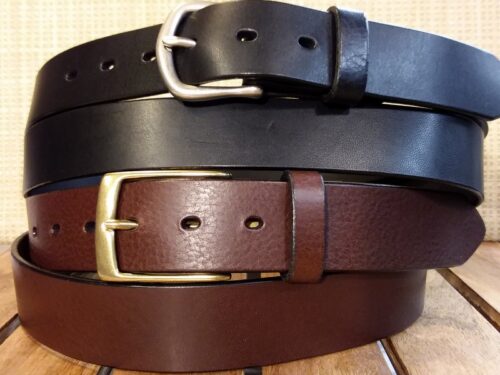 Soft Leather Belts in Black and Brown Softie