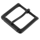 Black Matte PVD Roller Bar Buckle in 1-1/4" and 1-1/2"