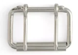 Double Prong Nickel Plate 2-1/2" Buckle