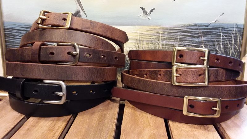 Skinny or Thin Leather Belts