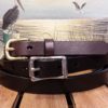 Skinny Thin Leather Belts in Brown Softie and Black