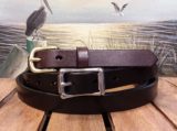 Skinny Thin Leather Belts in Brown Softie and Black