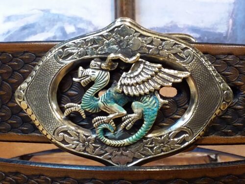 Flying Dragon Buckle n in Solid Brass