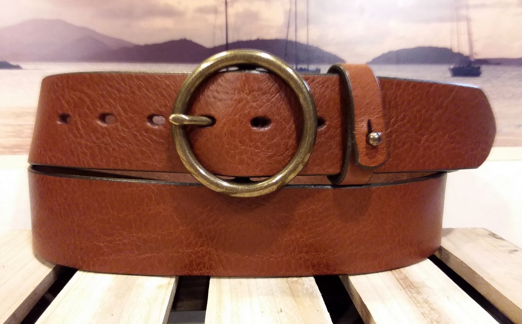 Vintage O-Ring Buckle Soft Leather Belt - Cellar Leather