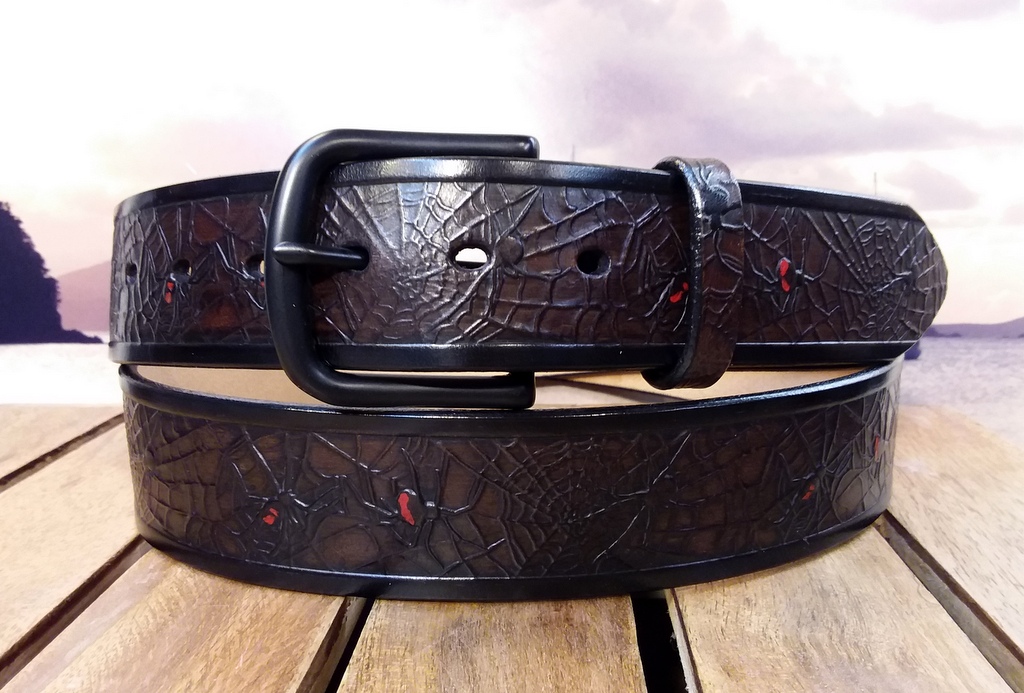 black widow belt buckle