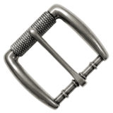 Textured Roller Bar Buckle in Antique Silver in 1-3/8" and 1-1/2"