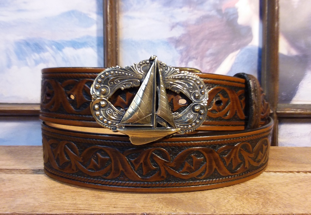 Harbor Rope Leather Sailing Buckle Belt - Cellar Leather