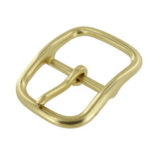 Center Bar Buckle in Natural Brass 1-1/4" or 1-1/2"