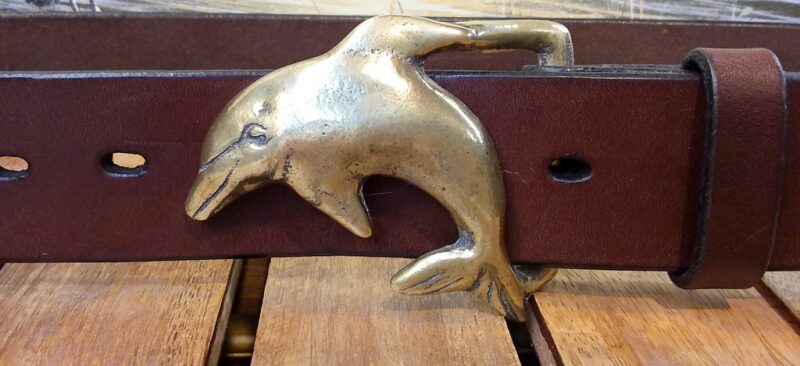 Dolphin Buckle in Solid Brass