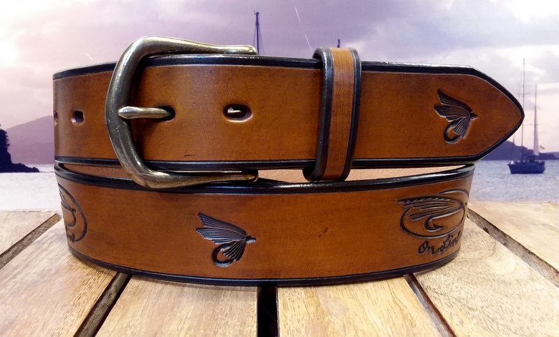 On Line Fly Fishing Leather Belt - Cellar Leather