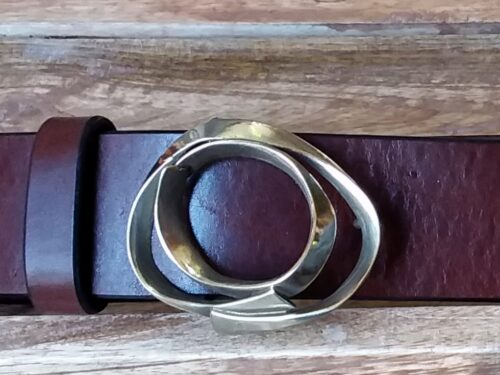 Abstract Fashion Buckle # 2 in Solid Brass