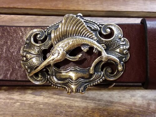 Sailfish Buckle in Solid Brass