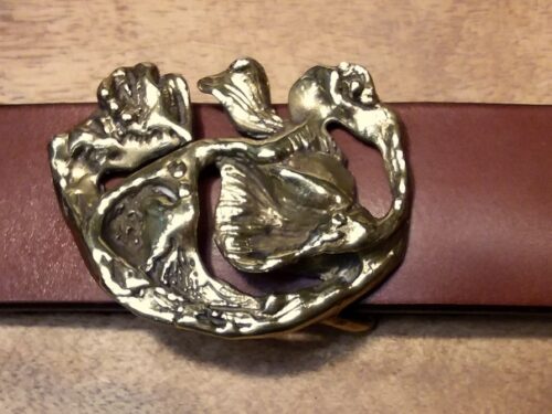 Abstract J2 Buckle in Solid Brass