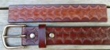 Camo Embossed Leather Belt in Tan Combo and Brown Combo