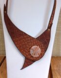 Stoned Alligator Leather Necklace