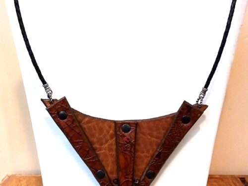 Leather Spider Necklace