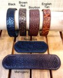 Bison Leather Wristband Bracelet Yellowstone Colors
