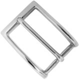 Dress Buckle in 1/8" width with Solid Brass Silver Plate Finish