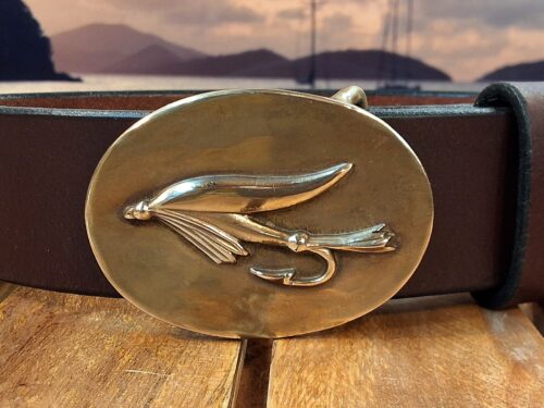 Classic Fly Fishing Bronze Buckle