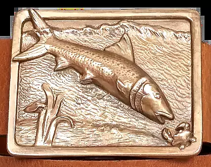 Bonefish Belt Buckle in 1-1/2" Bronze