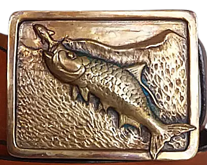 Tarpon Belt Buckle in 1-1/2" Bronze