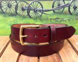 Bridle Leather Belt in Chestnut Bridle with Natural Brass Buckle