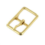 1-2/" or 3/4" Natural Brass Center Bar Buckle