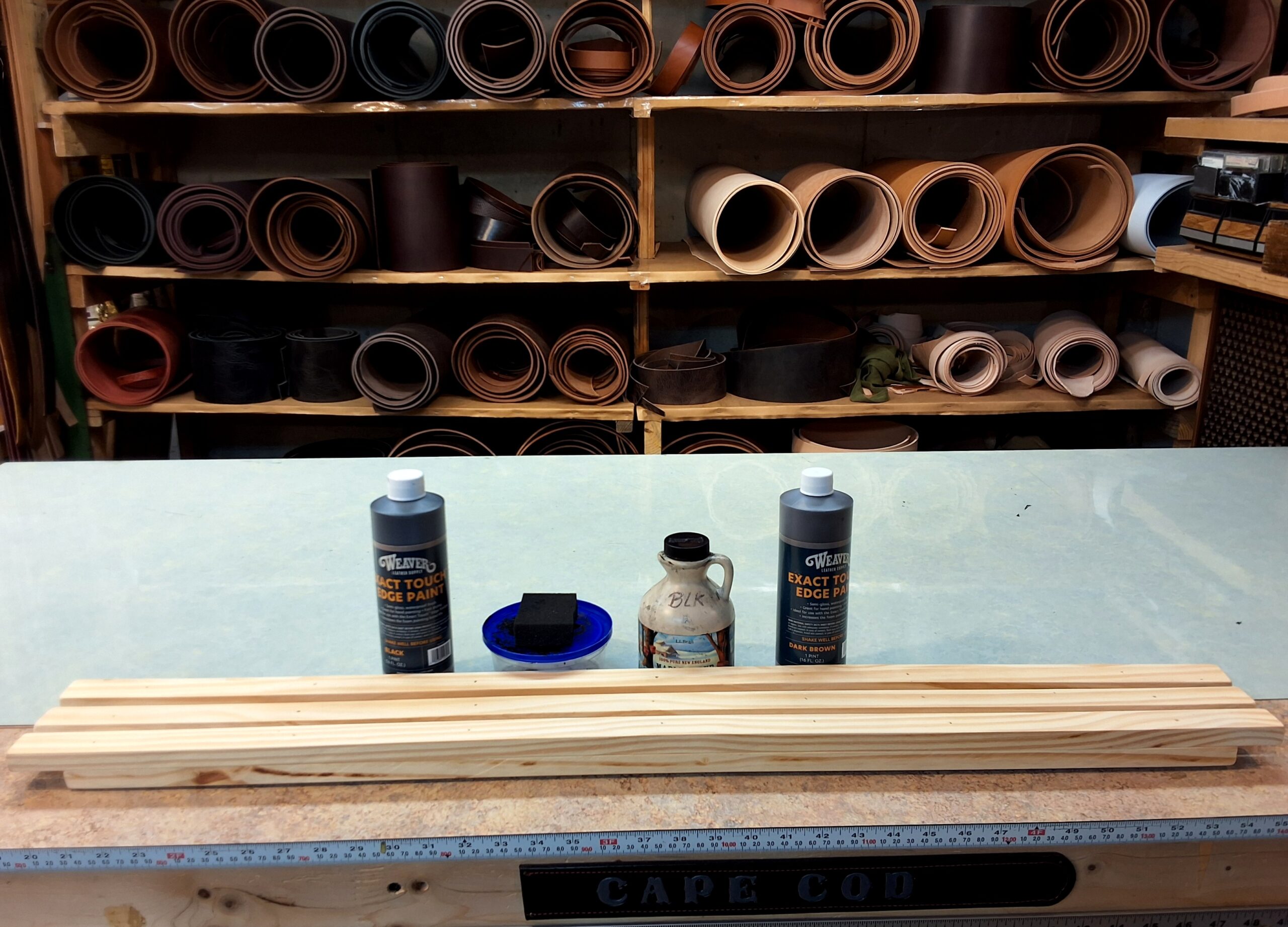 Leather Belt Edge Painting Wooden Jig