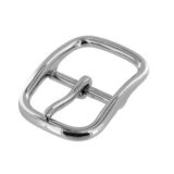 Center Bar Buckle in 1-1/4"or 1-1/2" Nickel Plate