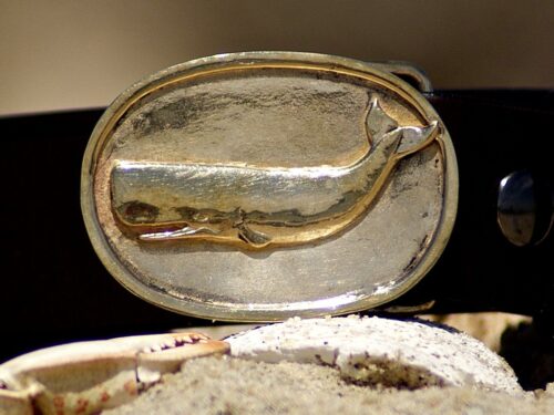 Sperm Whale Buckle in Solid Brass